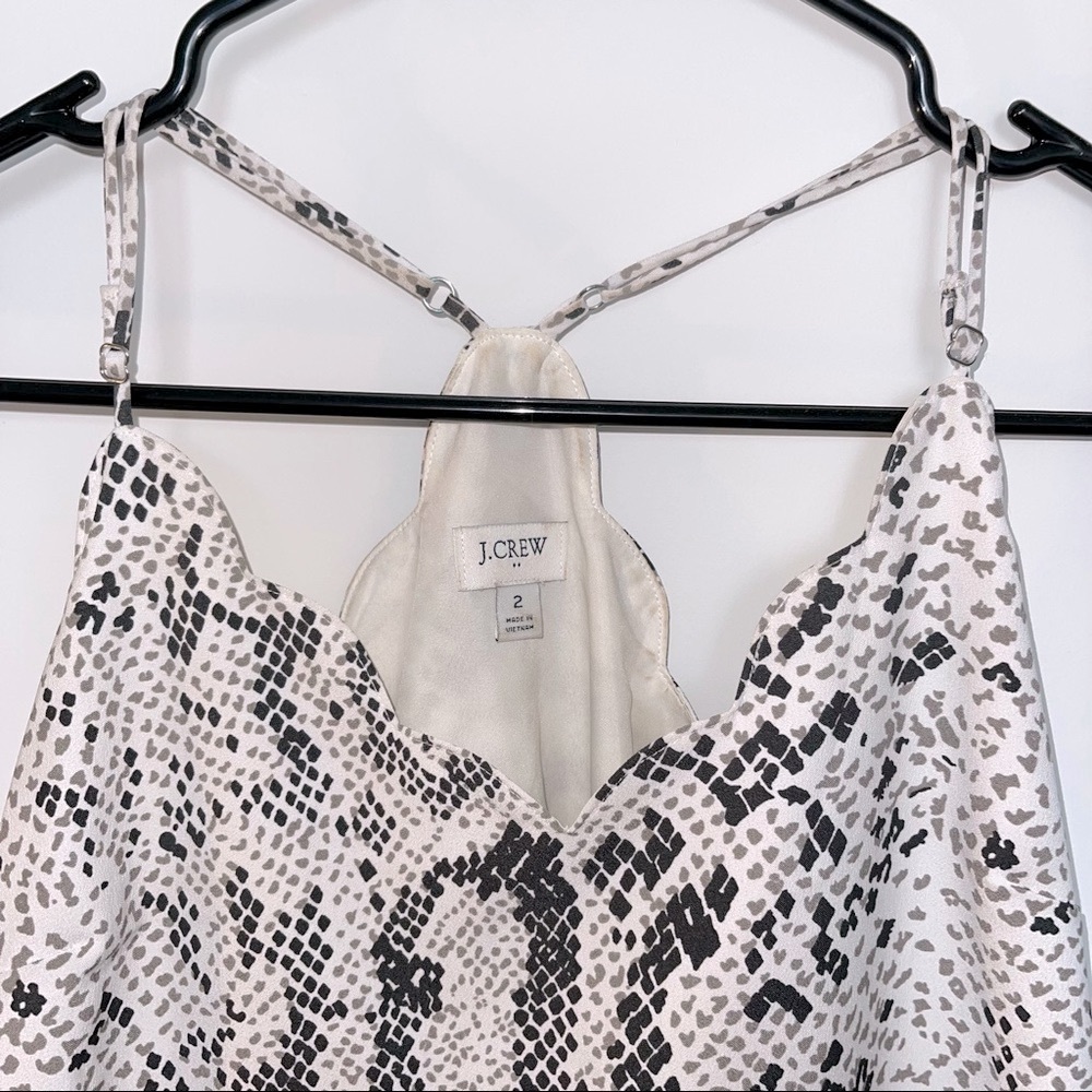 JCREW Racerback Snake Skin pattern blouse - Picture 4 of 5
